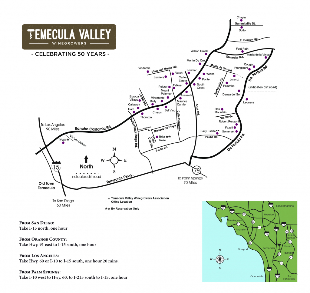 Temecula Valley Winegrowers Association - Winery Map intended for Temecula Winery Map Printable
