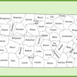Tennessee County Map With Printable Map Of Tennessee Counties