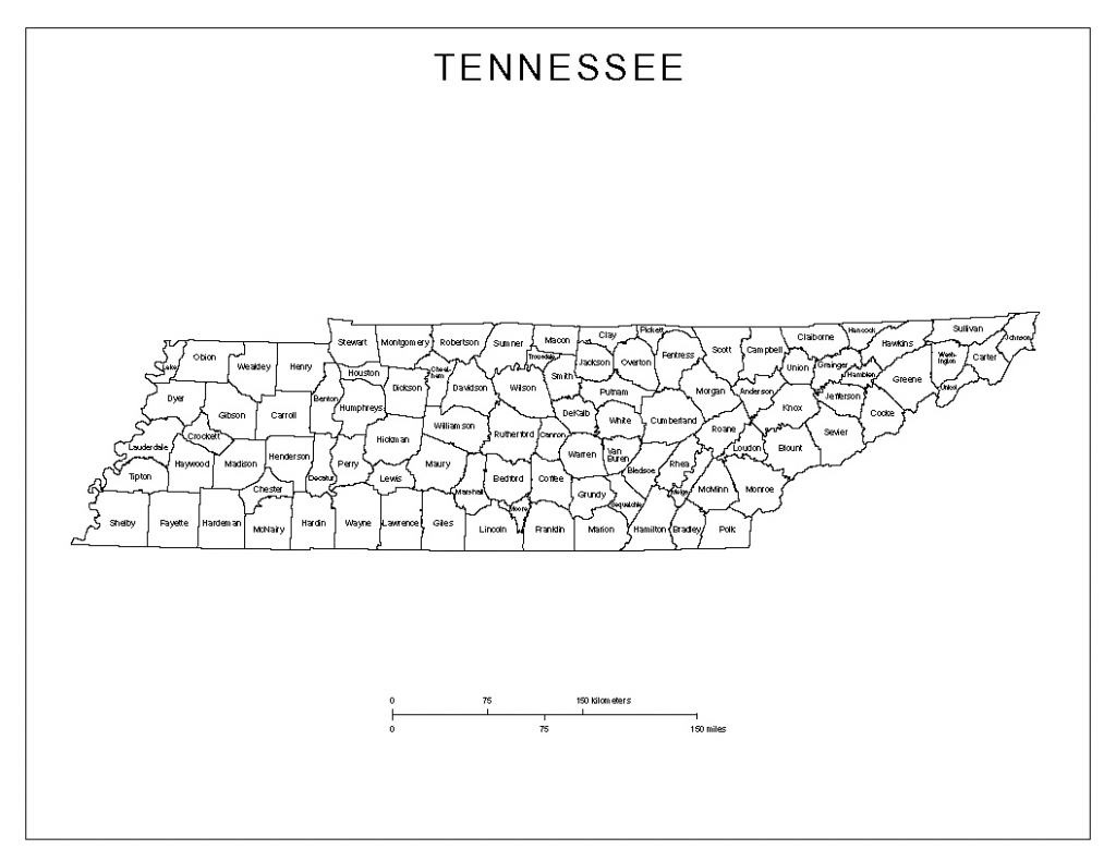 Tennessee Labeled Map intended for Printable Map Of Tennessee Counties