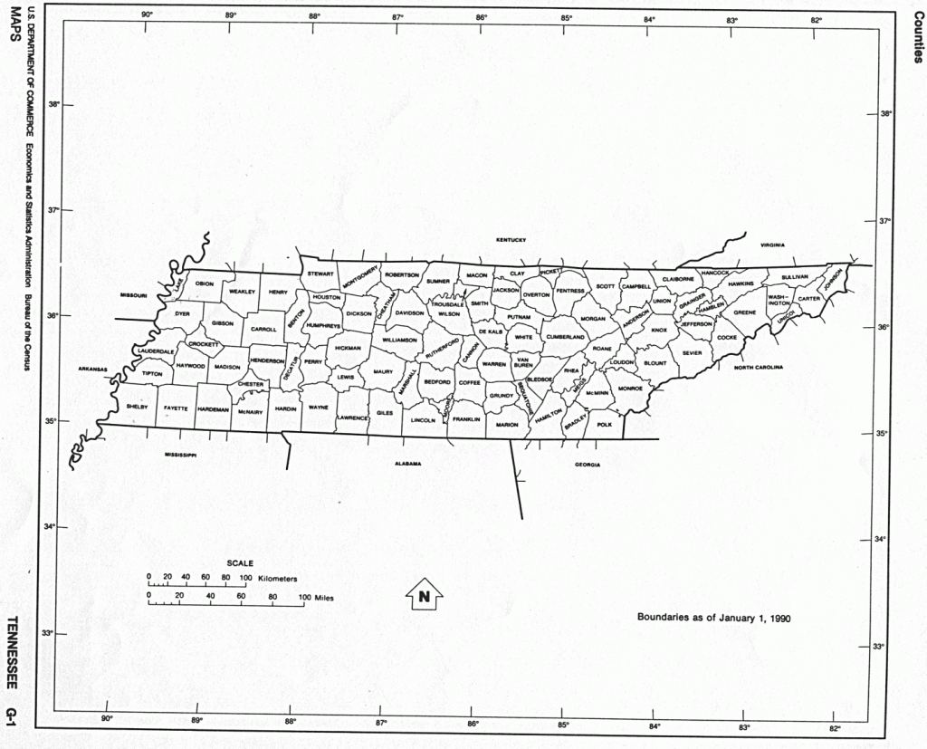 Tennessee Maps - Perry-Castañeda Map Collection - Ut Library Online within State Map Of Tennessee Printable