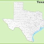 Texas County Map Pertaining To Printable Map Of Texas