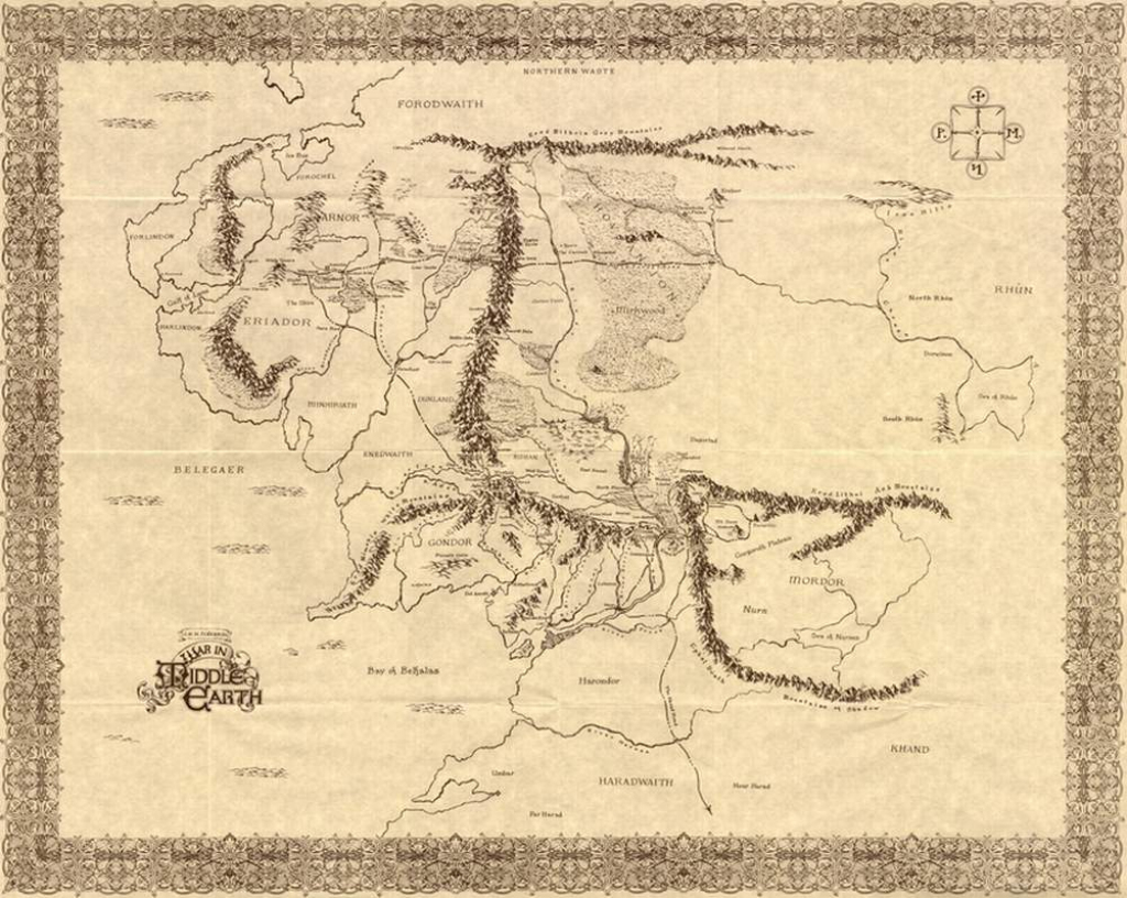 The Lord Of The Rings Maps regarding Printable Lord Of The Rings Map