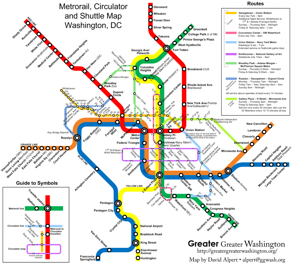 The New Circulators And The Metro Map – Greater Greater Washington pertaining to Printable Dc Metro Map