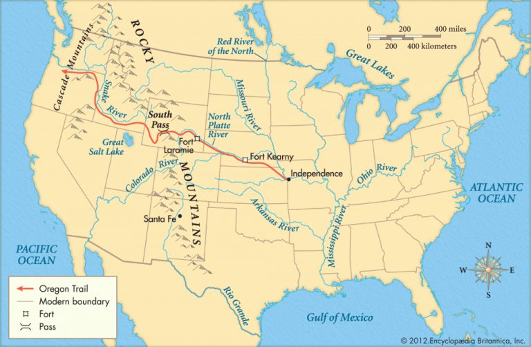The Oregon Trail On A Map And Travel Information | Download Free The ...