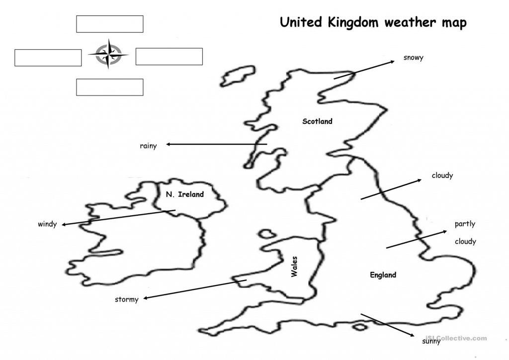 The Weather Map Worksheet - Free Esl Printable Worksheets Made inside Free Printable Weather Map Worksheets