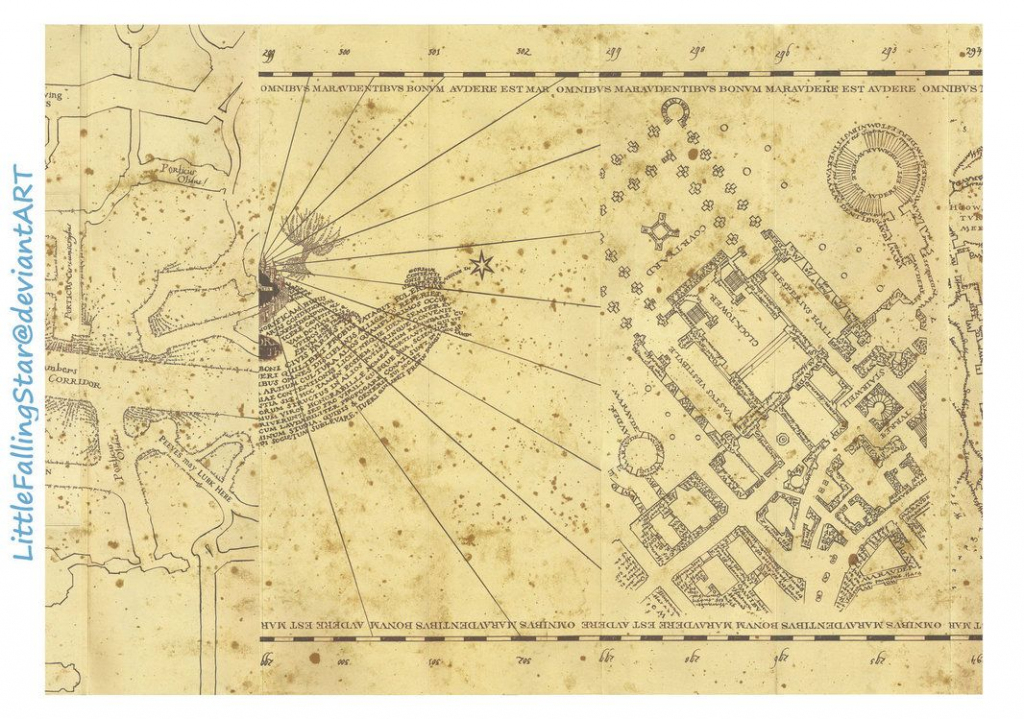 This Is A Copy Of The Marauders Map, 36 Scans Stitched Together In throughout Marauders Map Template Printable