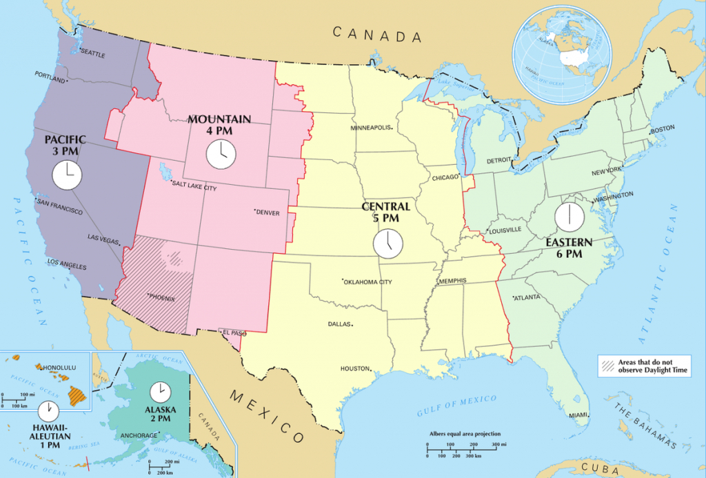 Time In The United States - Wikipedia within Free Printable Us Timezone Map With State Names