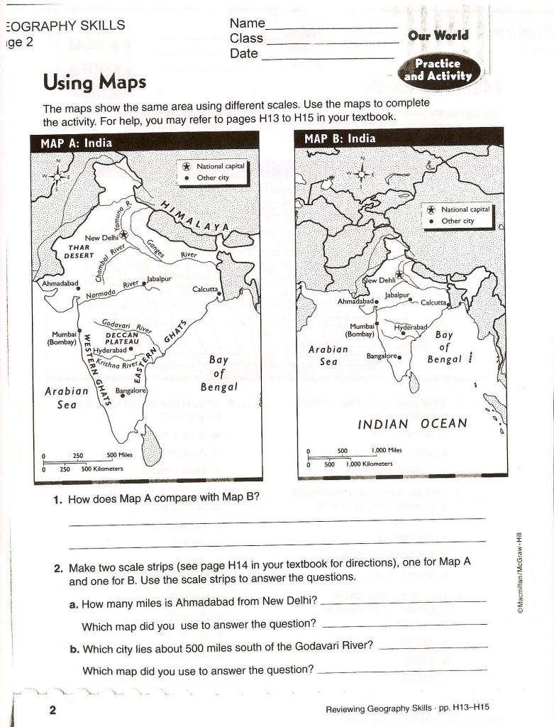 Topographic Map Reading Worksheet Answer Key - Briefencounters inside