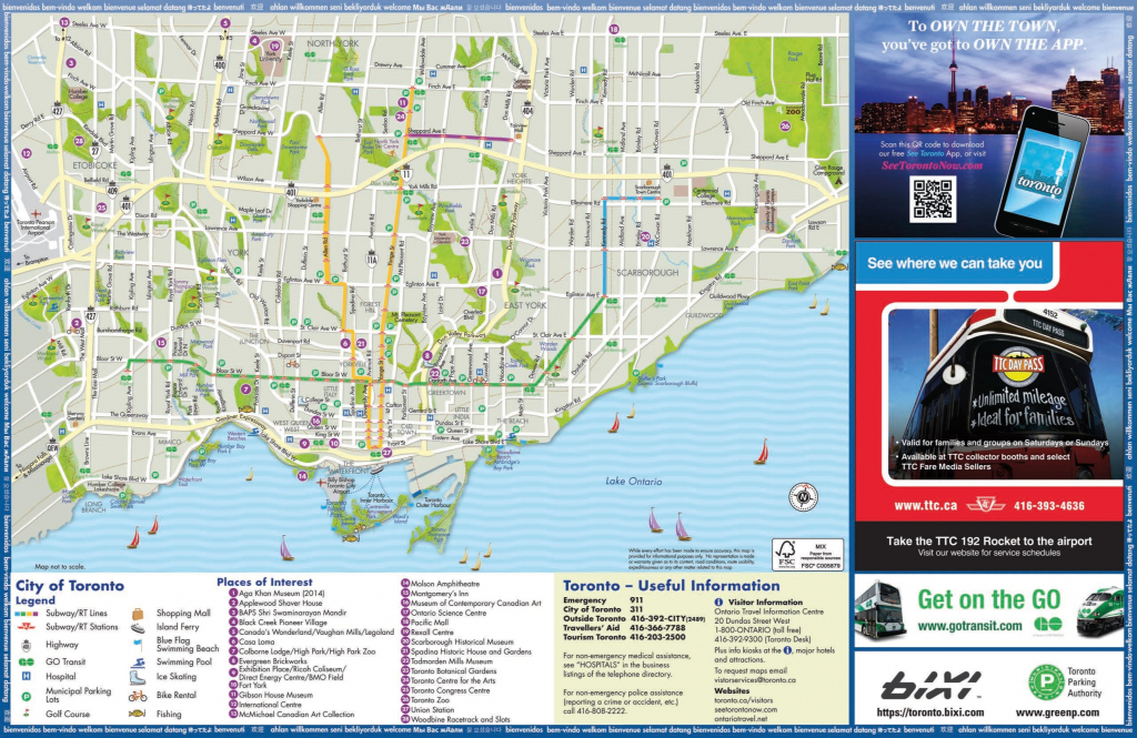 Toronto Maps | Canada | Maps Of Toronto pertaining to Printable Map Of Toronto