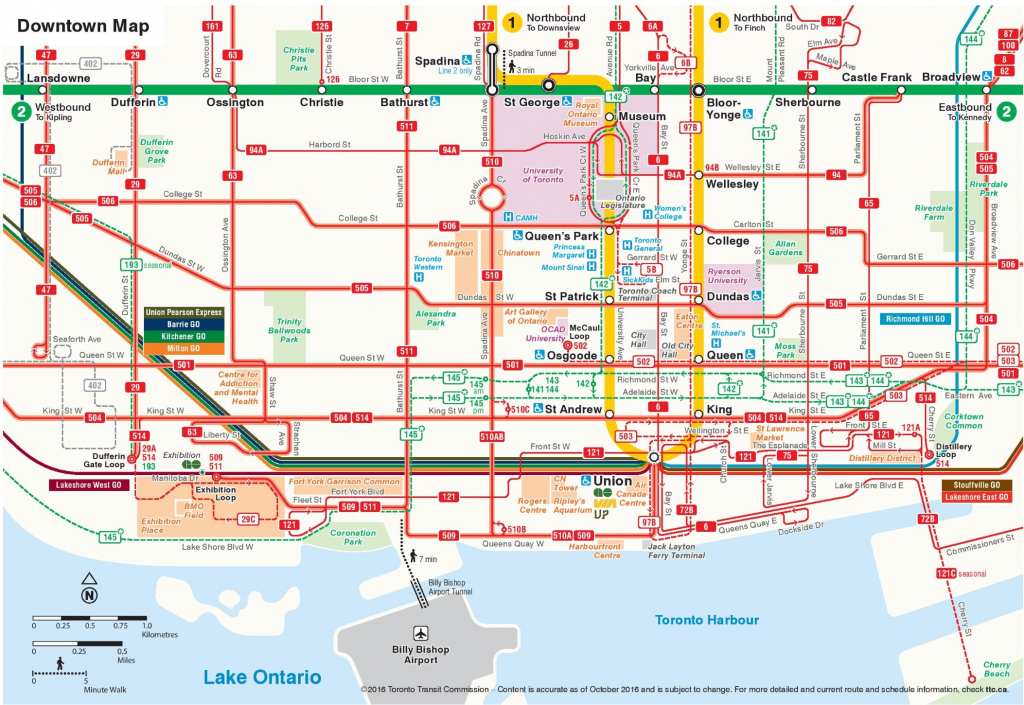 Toronto Maps | Canada | Maps Of Toronto throughout Printable Map Of Downtown Toronto