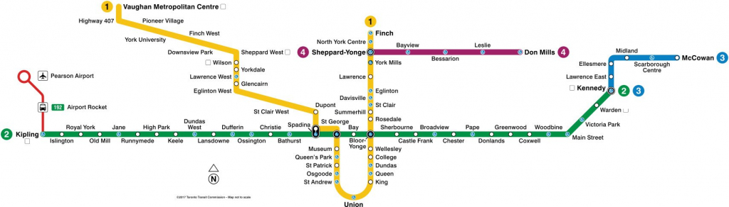 Toronto Subway Map 2019 | Toronto-Info within Toronto Subway Map Printable