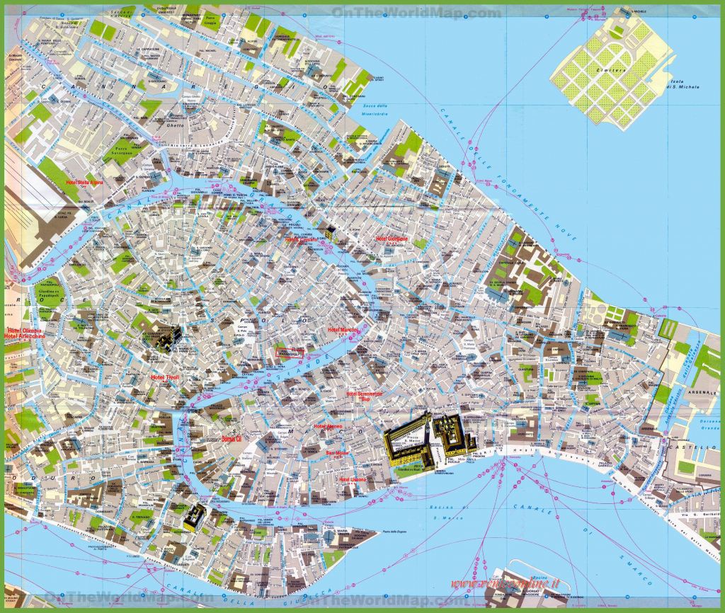 Tourist Map Of Venice City Centre with regard to Printable Map Of Venice Italy