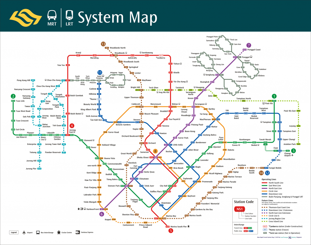 Train System Map | Mrt &amp;amp; Lrt Trains | Public Transport | Land with regard to Singapore Mrt Map Printable