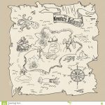Treasure Island Map Kids Coloring Page Stock Illustration Intended For Printable Treasure Map Coloring Page