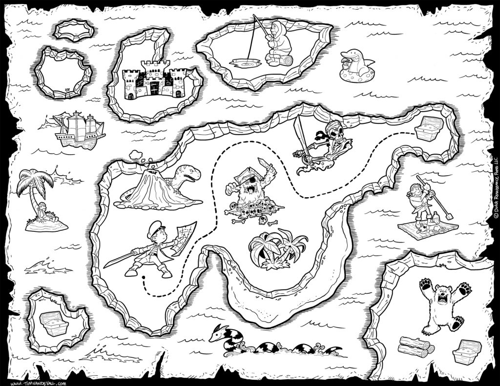 Treasure Map Black And White | Letter X | Pirate Treasure Maps inside ...
