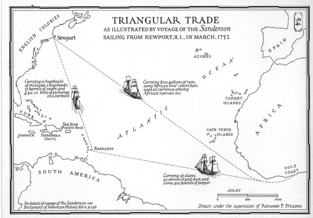 Triangular Trade with Triangular Trade Map Printable