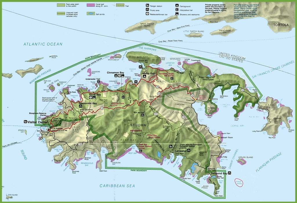 U.s. Virgin Islands Maps | Maps Of United States Virgin Islands in Printable Map Of St John Usvi