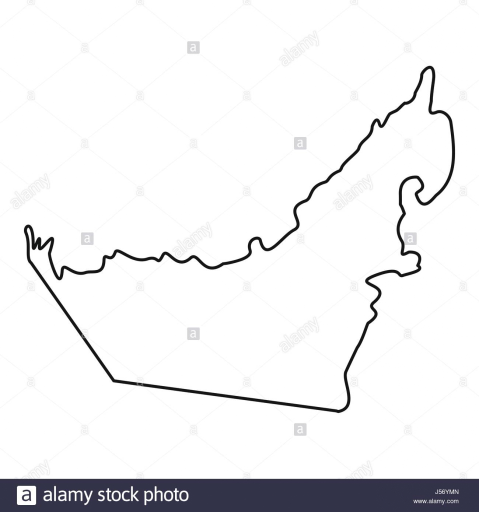Uae Map Stock Photos &amp;amp; Uae Map Stock Images - Alamy for Outline Map Of Uae Printable