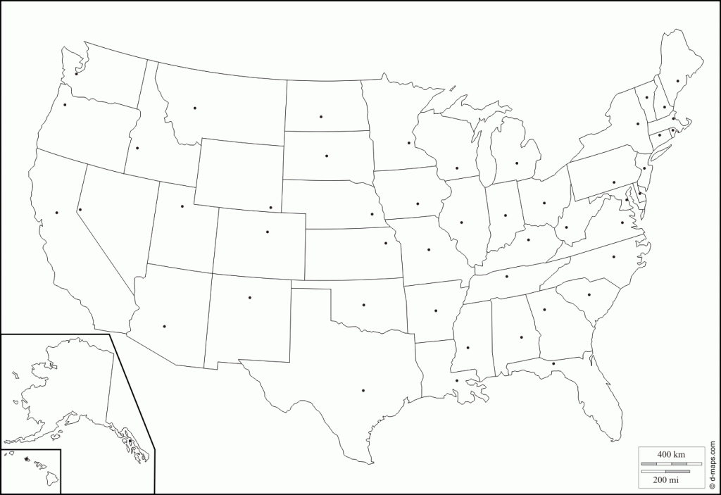 United States Map Of States And Capitals And Travel Information intended for United States Map States And Capitals Printable Map