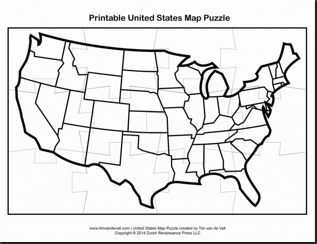 United States Map Printable Puzzle New United States Map Puzzle inside United States Map Puzzle Printable