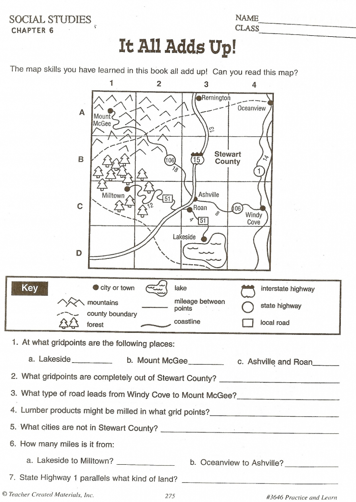 United States Map Quiz 3Rd Grade Best Reading A Map Worksheet 3Rd pertaining to Map Reading Quiz Printable