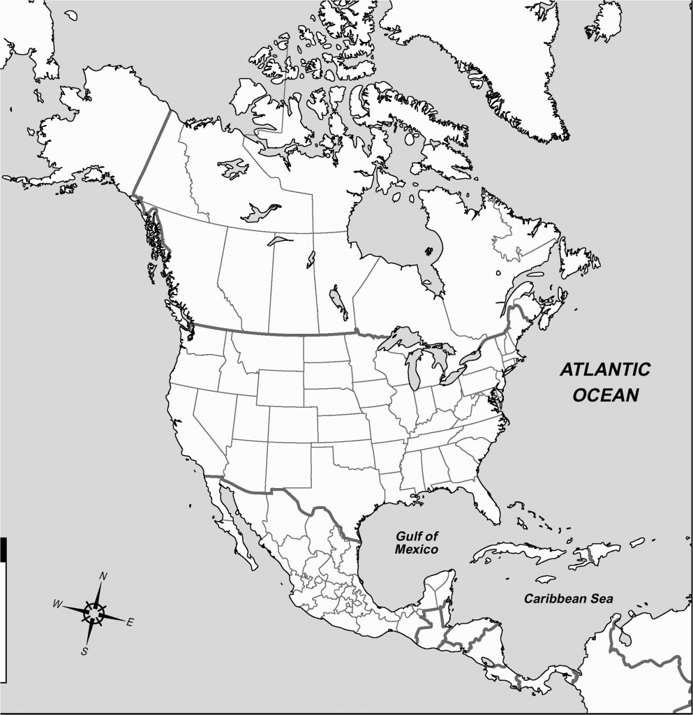United States Map Quiz Printable Save Blank North America Map With with North America Map Printable