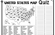 Us Map Quiz Printable Free