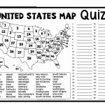 United States Map Quiz & Worksheet: Usa Map Test With Practice Within States And Capitals Map Test Printable