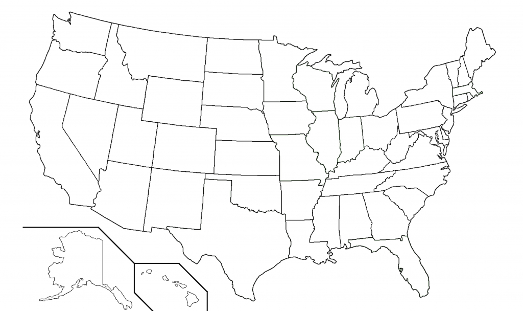 United States Map Unlabeled Refrence Blank Map Usa Us Blank Map Usa inside Us Map Unlabeled Printable
