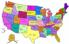 United States Map With State Names And Capitals Printable