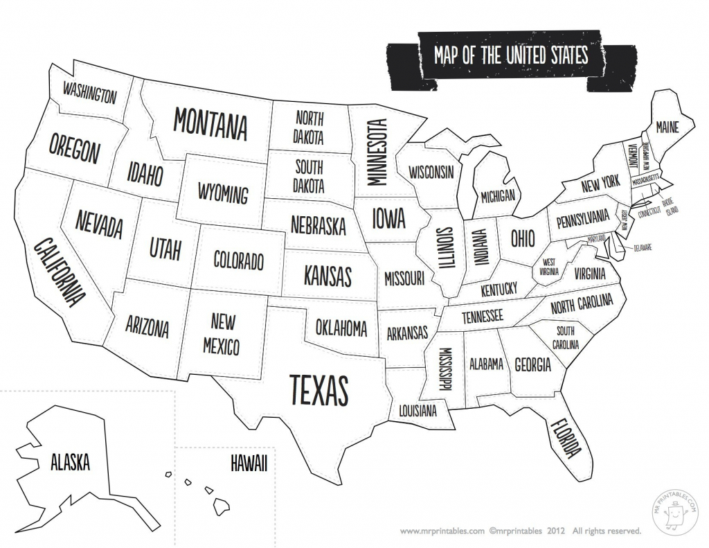 United States Map With State Names And Capitals Printable Save throughout Printable State Maps