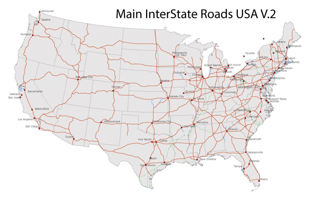 United States Road Map Free And Travel Information | Download Free with United States Road Map Printable