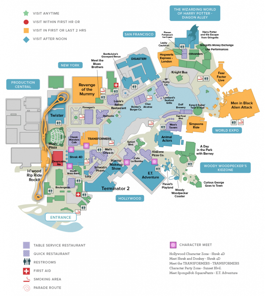 Universal &amp;amp; Seaworld Orlando Touring Plans in Seaworld Orlando Park Map Printable
