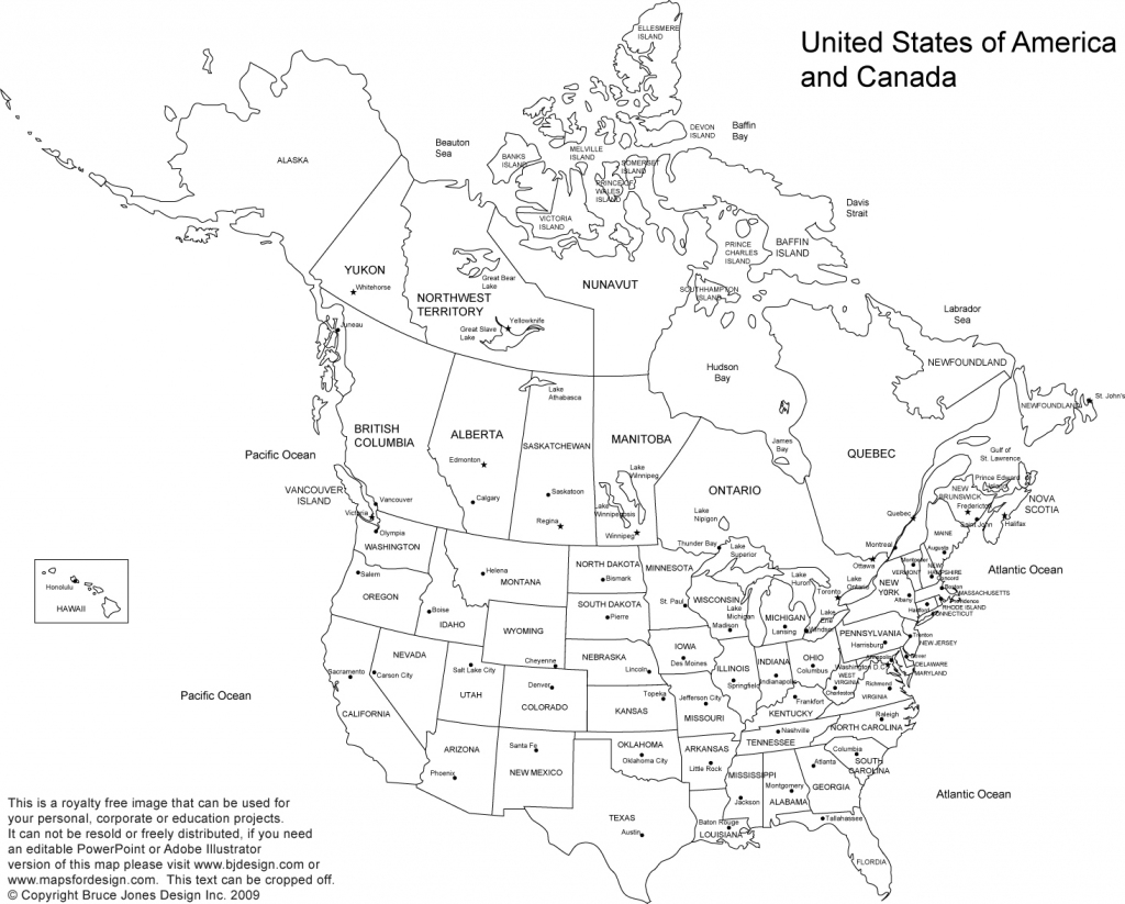 Us And Canada Printable, Blank Maps, Royalty Free • Clip Art throughout Printable Map Of Us And Canada