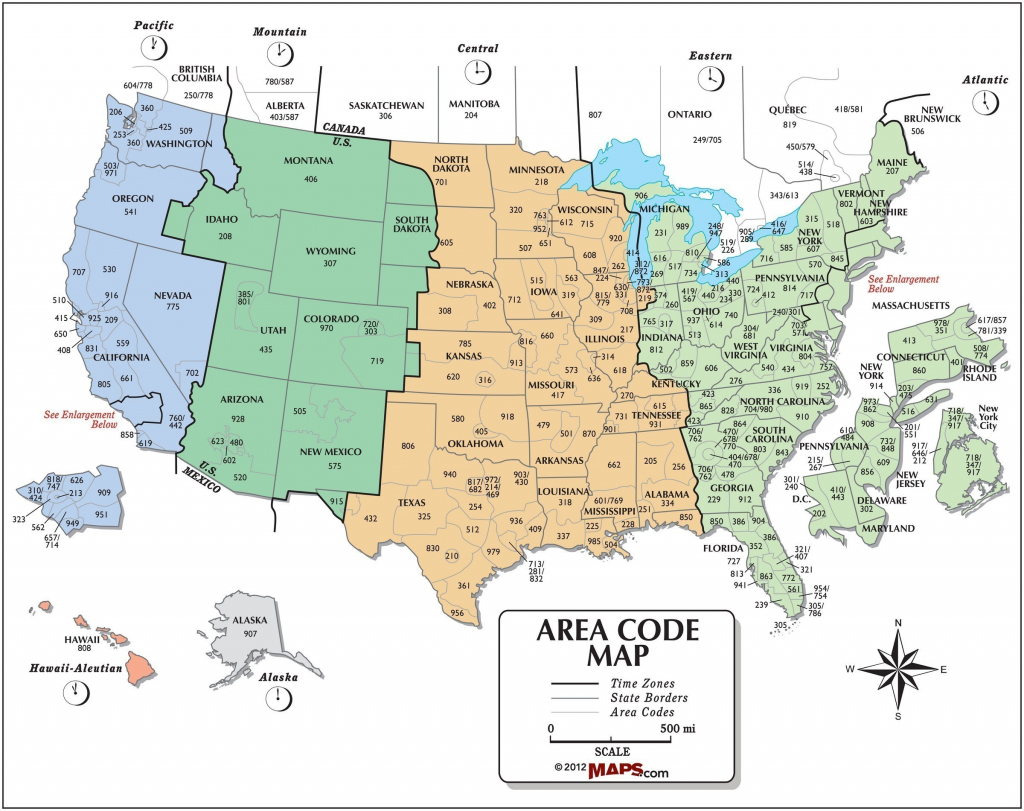 Us Area Code Map Printable Inspirationa United States Area Codes Map with Us Area Code Map Printable