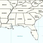 Us Map Southeast Printable East Coast Of The United States Free Throughout Printable Map Of Southeast United States