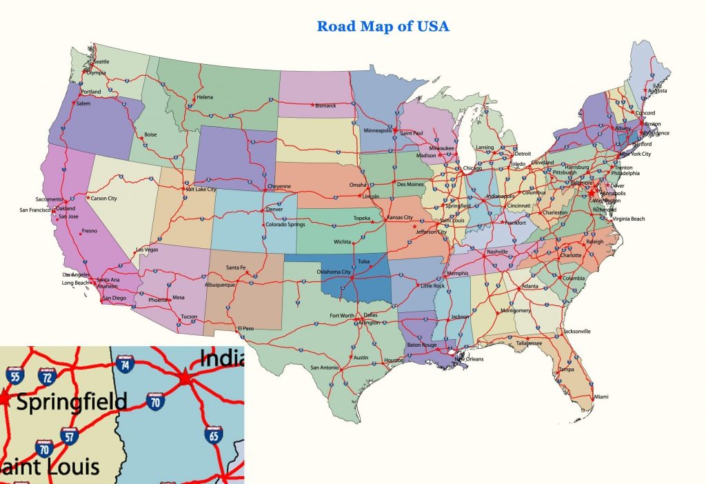Us Map States With Interstates Usa Interstate 40 Fresh Printable Us throughout Printable Us Map With Interstate Highways