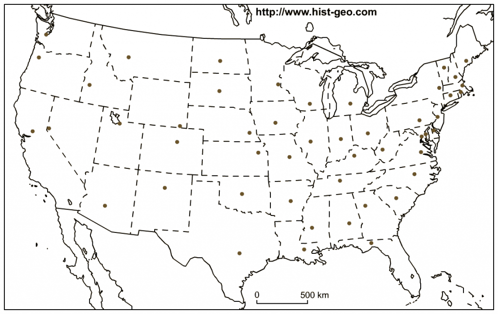 Us Outline Map - States And Capitals throughout Free Printable Us Map With States And Capitals