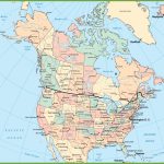 Usa And Canada Map Intended For Printable Map Of Canada With Cities