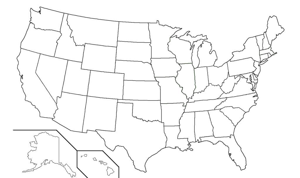 Usa Blank Map Large Printable Us Outline Worksheet United States in Large Printable Us Map