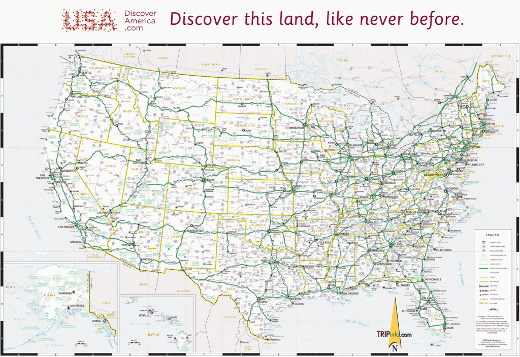 Usa Map regarding Printable Us Road Map