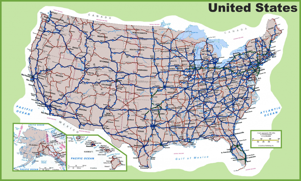 Usa Road Map regarding Free Printable State Road Maps