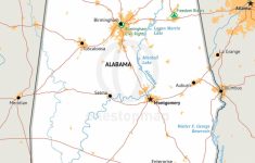Vector Map Of Alabama Political | One Stop Map pertaining to Alabama State Map Printable