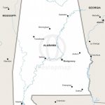 Vector Map Of Alabama Political | One Stop Map Within Printable Map Of Alabama