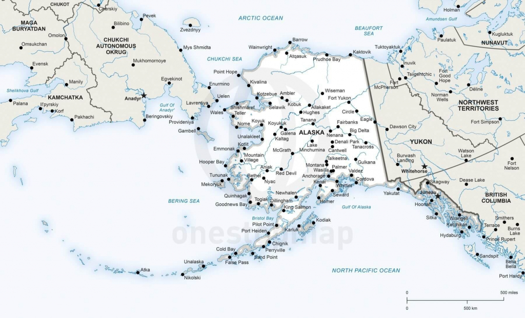 Vector Map Of Alaska Political | One Stop Map with Printable Map Of Alaska