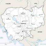 Vector Map Of Cambodia Political | One Stop Map With Printable Map Of Cambodia