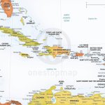Vector Map Of Caribbean Political | One Stop Map Within Printable Map Of The Caribbean