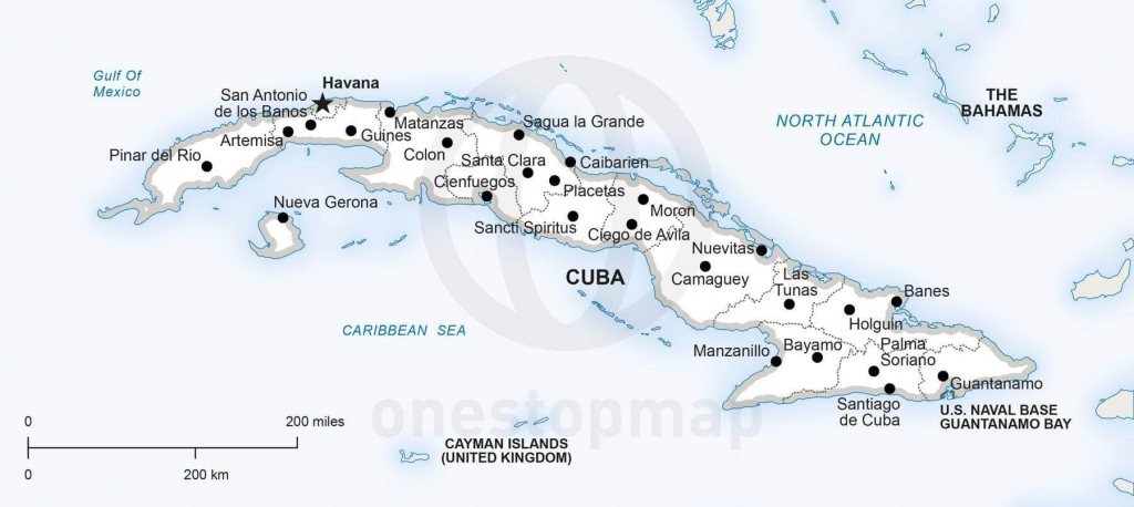 Vector Map Of Cuba Political | One Stop Map with regard to Havana City Map Printable