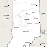 Vector Map Of Indiana Political | One Stop Map In Printable Map Of Indiana