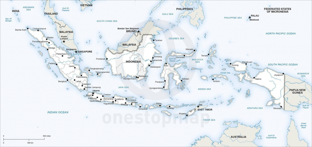 Vector Map Of Indonesia Political | One Stop Map throughout Printable Map Of